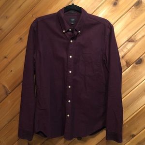 J. Crew crimson/maroon button down medium